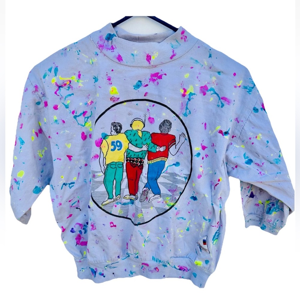 Vintage 1990s Topson Downs UPCYCLED Shirt Super Cute SZ Medium